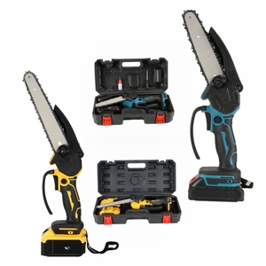 Tronçonneuse sans fil 21V, batterie lithium rechargeable, tronçonneuse électrique sans balais, tronçonneuse à main, jardinage extérieur, travail du bois, élagage - Product Image 1