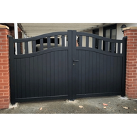 Portail coulissant automatique en alliage d'aluminium sur mesure de 6 pieds, thermolaqué pour allée de villa
