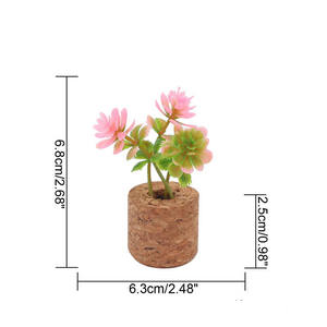 Miniature décorative très prisée : Plante d'aloe vera artificielle magnétique à clipser sur grille d'aération de voiture pour décoration intérieure - Product Image 3