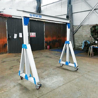 Grue à portique en aluminium allié de 1 tonne, grue à portique portable de 1000 kg, pliable et réglable avec chariot