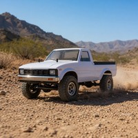 Voiture RC RWD Mini Pick-up 2.4GHz Télécommandée Blanche Kei Truck ABS+Métal LED 1:10 Véhicule de Loisir Haut de Gamme