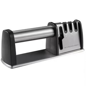 2025 Stainless Steel Manual Portable 2 Slot Grit With 4 in 1 Knife and <b>Scissor</b> <b>Sharpener</b> Tools - Product Image 1