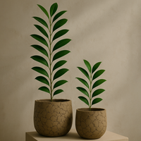 Pot de fleurs minimaliste en ciment, jardinière ronde, décoration intérieure et extérieure, jardin, maison, 40x40x40,5 cm
