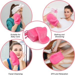 Vente flash : Gants de lavage pour le visage et le corps, personnalisés, réutilisables, pour le démaquillage, gants doux pour le bain et le spa, style européen, mitaines pour le visage - Product Image 4