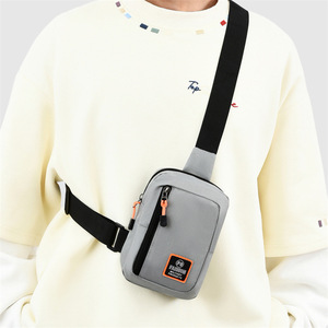 Mini Men's Crossbody Bag Oxford Cloth Water Resistant Casual Shoulder Bag For Commuting Travel Phone Storage Green Black Gray - Product Image 3