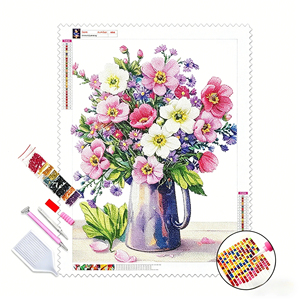Kit de Peinture Diamant Personnalisé en Gros, Motif <span class=keywords><strong>Fleurs</strong></span> Fraîches, Encadré, Fabricant, Art Gemme 5D DIY, Décoration Maison - Product Image 1