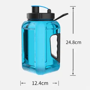 2.4L גדול קיבולת חדר כושר גדול פה ידית נייד כד BPA משלוח חיות מחמד כושר קר בקבוק מים חיצוני