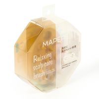 Boîte d'emballage en plastique pliable hexagonale avec logo personnalisé, matériaux recyclés écologiques, vernissage, pour l'emballage de peignes de massage du cuir chevelu