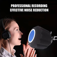 Filtre anti-pop pour microphone PE2, en mousse acoustique en forme d'arc, réduction du bruit, protection contre les éclaboussures, pour enregistrement en studio