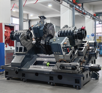 Centre de tournage CNC Fanuc à banc incliné, double broches, tourelles porte-outils à double alimentation, tour de moyenne capacité pour le métal