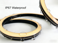 Bande LED flexible en silicone noir IP67 résistante à la pluie Ra95 CE BIS 15*15mm, lumière LED personnalisée, bande LED noire 24V Neon Flex