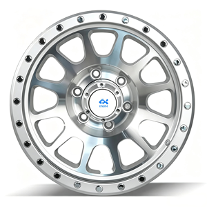 Rines Beadlock Plateados Pulidos 6x139.7, Ruedas Todoterreno <span class=keywords><strong>4x4</strong></span>, Rines Beadlock de 16 Pulgadas y 6 Orificios, Forjados Cóncavos para 4Runner Land Cruiser - Product Image 2