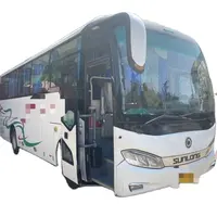 39 сидений, Подержанный автобус 2016 года, бренд Sunlong SLK6873 с отличным дизельным двигателем