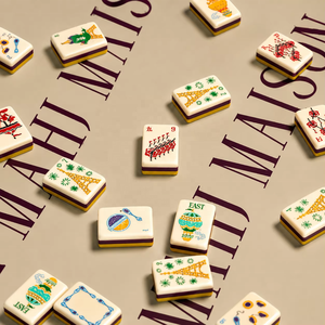 Jeu de Mahjong Français Thème Monuments de <span class=keywords><strong>Paris</strong></span>, 3 couches, Luxe Moderne, Tuiles Acryliques Portables, Design Jaune et Violet pour Fêtes et Jeux à Domicile - Product Image 3