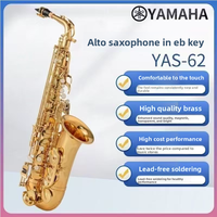YMH Saxophone Alto Eb with Gold Lacquer Electrophoresis Gold for Beginners Examinations