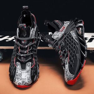 Chaussures de sport pour hommes Hot Red Blade Sporty Mesh, légères, durables, respirantes, semelle intermédiaire EVA antidérapante, fluorescentes la nuit - Product Image 3