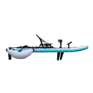 Planche à pagaie gonflable OEM 3,2 m pliable avec siège, nouvelle planche à pagaie en PVC pour la pêche en lac, le sauvetage et la navigation avec pédales - Product Image 1