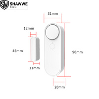 Alarma de Puerta Magnética Portátil de Plástico, Detector de Contacto de Puerta con Alarma en Sitio para Seguridad del Hogar, Tienda, Garaje