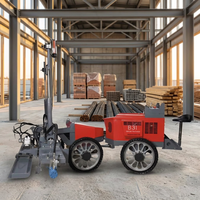 Installation de stockage frigorifique avec application de ciment laser |   Niveleur et finisseur de surface en béton pour entrepôts logistiques à hauts plafonds