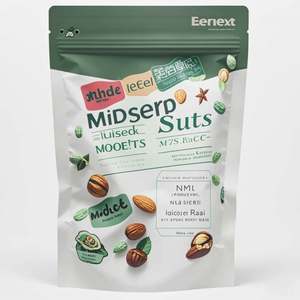 Sac à collation à fermeture éclair réutilisable personnalisé Trail Mix en vrac noix arachides noix de cajou Fruits pour aliments pour animaux de compagnie emballage de poche debout - Product Image 4