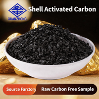 Charbon actif personnalisé en coque de noix de coco pour le traitement des eaux, produits chimiques, certifié ISO 9001, origine CN/SHX