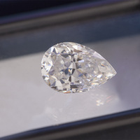 Moissanite taille poire, couleur D E F, avec certification GIA