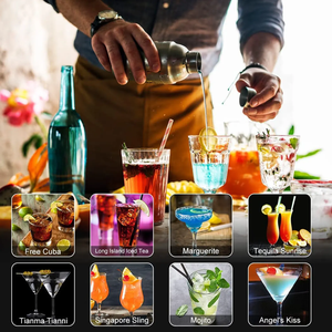Bộ cho thanh mixology bartender Kit thép không gỉ trộn nước giải khát tùy chỉnh thanh công cụ bartender thiết lập 24 cái thanh công cụ Kit - Product Image 6