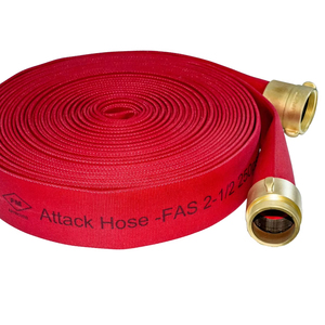 สายดับเพลิงแบบหุ้มชั้นเดียว ขนาด 2 นิ้ว 200psi สีขาว พร้อมวัสดุ TPU สำหรับต่อกับหัวจ่ายน้ำดับเพลิง - Product Image 1