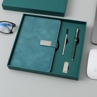 Carnet de notes professionnel de luxe avec clé USB et stylo fournitures de bureau coffret cadeau d'entreprise