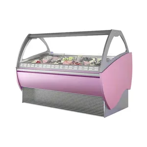 Prosky Commercial Gelato Ice Cream Display Freezer Showcase Countertop Hard Ice Cream Freezing Display