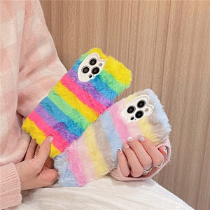 Coque douce en peluche pour filles, étui de téléphone fumée doux pour <span class=keywords><strong>iphone</strong></span> 13 12 pro max 12 pro xs xr xs max 7 <span class=keywords><strong>8</strong></span> plus 7 <span class=keywords><strong>8</strong></span> - Product Image 4