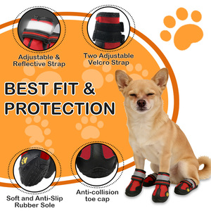 OEM Waterproof Outdoor <strong>Dog</strong> Boots Reflective Straps for Small/Medium/Large <strong>Dogs</strong> Made Solid Pattern All Weather - Product Image 6