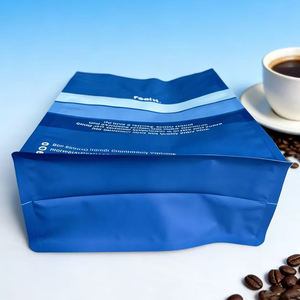 Bolsa con cierre hermético personalizada, reciclable, laminada, con base plana y válvula para envasado de alimentos para mascotas y granos de café. - Product Image 5