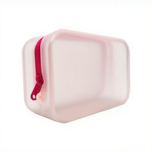 Factory Custom Reusable Silicone Zipper Closure Eco-Friendly Large Capacity Portable Waterproof <b>Makeup</b> Cosmetic <b>Bag</b> for <b>Travel</b> - Product Image 5