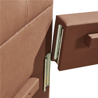 Lit en cuir de luxe multifonctionnel pour chambre à coucher, design moderne avec rangement, prix direct usine, vente en gros