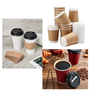 Thân Thiện Với Môi Dùng Một Lần Nâu 8 Oz 12 Oz Giấy Kraft Cà Phê Tùy Chỉnh Ly Đôi Tường Cốc Cà Phê Với Nắp Gợn Tường Cốc Giấy - Product Image 5