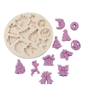 Silicone kẹo khuôn phim hoạt hình Cây giáng sinh, nai sừng tấm, bông tuyết Silicone khuôn được sử dụng cho nhà bếp nướng và bánh trang trí - Product Image 4