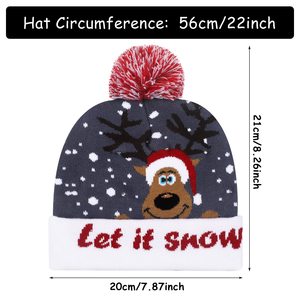 Mũ Len LED Giáng Sinh Mũ Len Sáng Giáng Sinh Mũ Len Dệt Kim Mũ Mùa Đông Cho Nam Nữ - Product Image 4