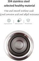 Ensemble de thermos en acier inoxydable à double paroi de marque privée avec poignée et trois tasses