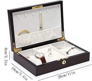 Caja de Joyería Rectangular de Doble Capa, Estilo Simple, Económica y de Alta Calidad al por Mayor, para Guardar Relojes y Pulseras - Product Image 2