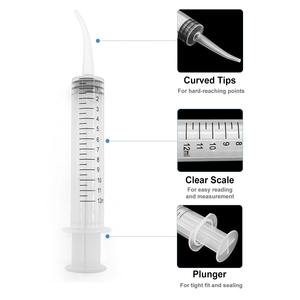 Jeringa de irrigación <span class=keywords><strong>dental</strong></span> transparente desechable al por mayor con punta curva 12ml herramientas de cuidado <span class=keywords><strong>dental</strong></span> suministros dentales - Product Image 4