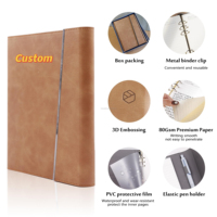 Carnet de notes à anneaux exécutif A4 personnalisé avec pochettes de luxe en PVC classeur A6 en cuir organisateur d'argent cadeau VIP