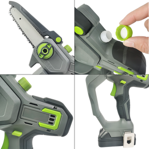 <span class=keywords><strong>Mini</strong></span> tronçonneuse à batterie Vertak pour le travail du bois, tronçonneuse électrique 20V avec verrou de sécurité pour le marketing - Product Image 3