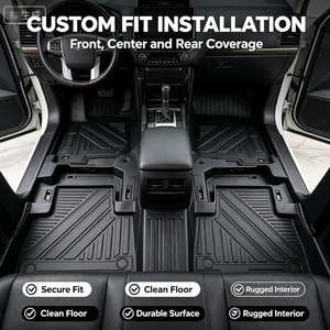 Tapetes de Carga para Piso de Lujo 3D con Borde Elevado de TPE, Resistentes al Agua y al Desgaste, de 3mm de Grosor, Aptos para Todoterreno, para Land Cruiser Prado LC150 - Product Image 2