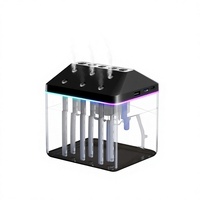 Nouvel humidificateur en plastique à six trous, grande capacité, aromathérapie, alimentation USB, éclairage d'ambiance pour la maison ; humidificateur de bureau