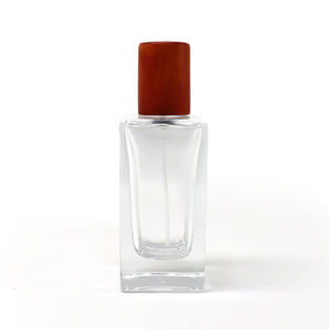 Flacon de parfum carré en verre transparent avec capuchon noir, flacon de parfum vide à vaporiser, flacon cosmétique multi-tailles pour distribution - Product Image 5