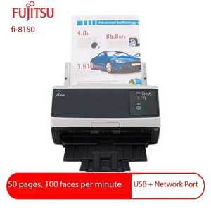 Escáner de oficina de alta velocidad Fi-8150, escáner de cama plana de doble cara con interfaz USB automática, componente CIS, en stock. - Product Image 2