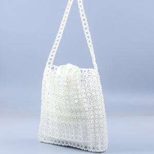 Sac à main de luxe en perles tissées fait main, élégant sac à bandoulière pour femme, idéal pour les fêtes et mariages, petit sac seau pour femme 2026 - Product Image 3