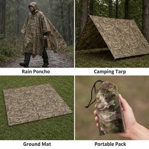 Impermeabile Multifunzionale Tre-in-Uno per Esterni: Tenda, Escursionismo, Alpinismo, Campeggio - Mantella/Impermeabile Compatto in PU - Product Image 3