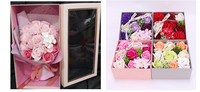Vente en gros de fleurs d'œillets de haute qualité Savon artificiel Tête de fleur pour cadeau de fête des mères